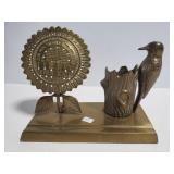 Vintage brass desk organizer/calandar