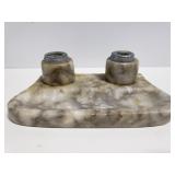 Old marble inkwell/pen holder