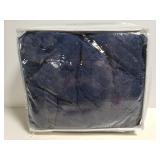 Reversible navy blue sofa cover