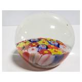 Small colorful glass paperweight