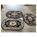 Three small area rug set