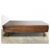 Drop leaf wood coffee table