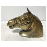 Vintage cast metal horse head tape dispenser