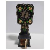 Small wood clock with key