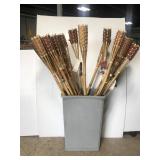 Lot of 24 bamboo tiki torches