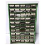 Fifty drawer hardware organizer w/ contents