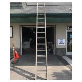 Large 28 foot aluminum extension ladder