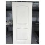 Large white wood door