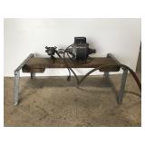 Electric motor and pump on custom stand