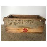 Vintage wood battery shipping crate #2