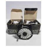 Vintage fishing reel trio