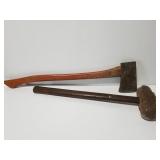 Axe and 10 lb. sledgehammer