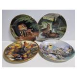 Set of 4 wildlife collectors plates