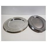 Round and oval silver tray collection