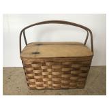 Vintage Vermont woven picnic basket
