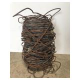 Old spool of barbed wire