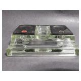 Glass inkwell and pen stand