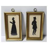 Man and woman silhouettes pair