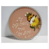 Bible verse painted on glass art