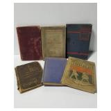 Antique school books collection
