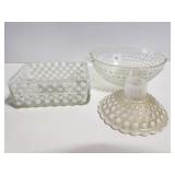 Set of 3 bumpy glass dishes