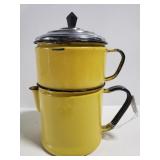 Yellow granite coffee pot