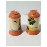 Hand-painted salt & pepper shaker pair