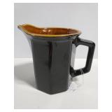 Black ceramic pitcher