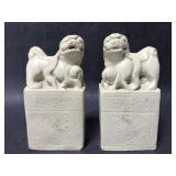 Ivory soap stone Asian inspired bookends