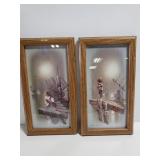 Two children on docks prints