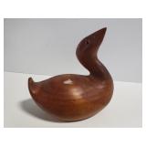 Wood carved duck