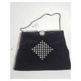 Victorian velvet clutch purse