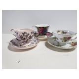 Teacup and saucer trio