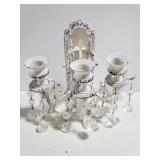 White metal wall candleholder