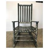 Vintage wooden slat rocking chair