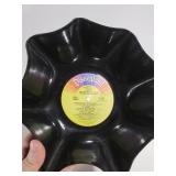 Vintage folk art vinyl record Disneyland bowl