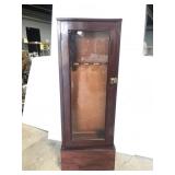 Vintage wood gun safe cabinet