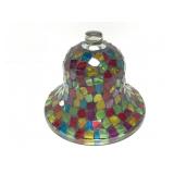 Mosaic glass bell shaped shade