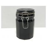 amethyst glass lidded canister