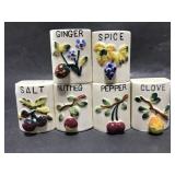 Ceramic spice jar set