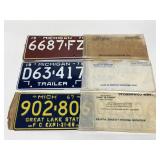 Vintage Michigan license plate collection
