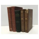 Antique library decor book collection