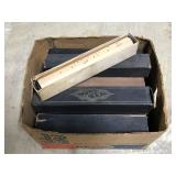Vintage piano roll collection in Pepsi box