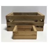 Two small primitive crates