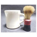 Vintage shaving brush and mug