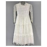 Lace & sequin vintage flower girl dress