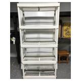 Plastic storage rack shelving unit