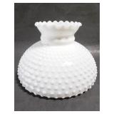 Milk glass hobnail hurricane lamp shade