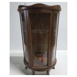 Tabletop / wall mount wood curio cabinet