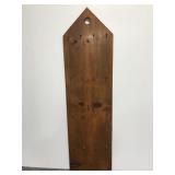 Large wood wall key hanger hook board